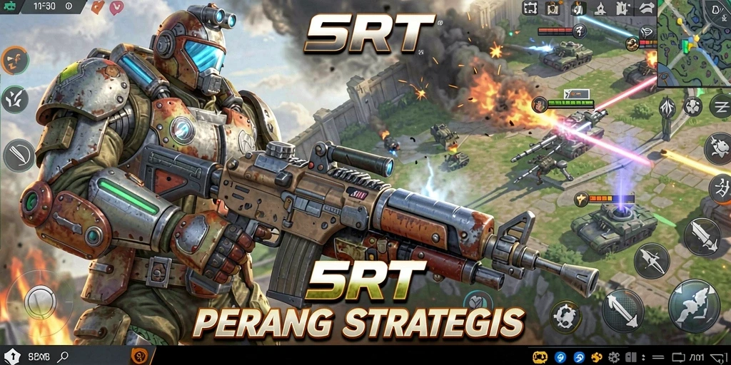 Screenshot 5RT menunjukkan momen seru dalam pertempuran TPS.