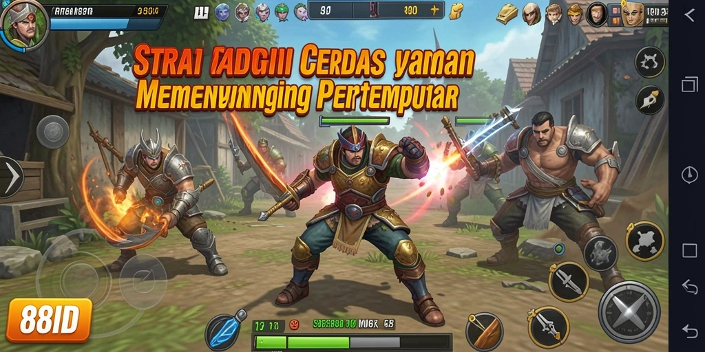 Tampilan gameplay menarik dalam permainan strategi 88ID.