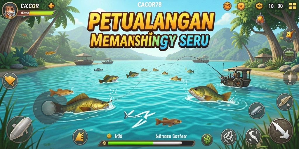 Screenshot <strong>CACOR78</strong> menampilkan gameplay memancing yang asyik dan penuh tantangan.