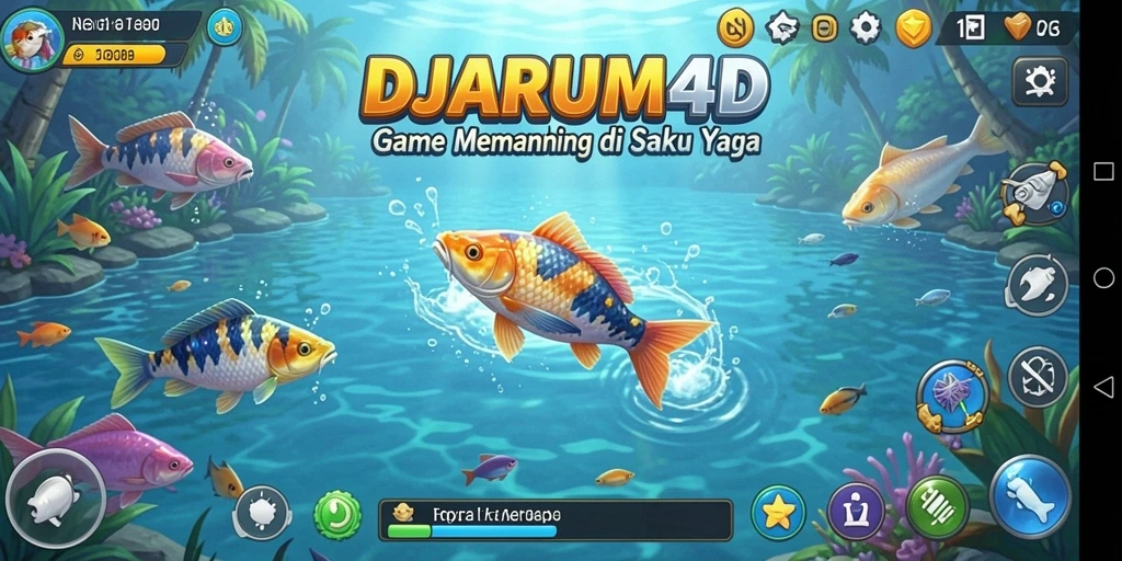Tampilan gameplay menegangkan dari DJARUM4D saat seseorang menangkap ikan.