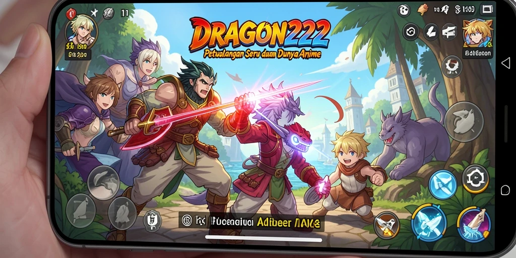 Tampilan gameplay seru dari game DRAGON222 yang penuh aksi Anime.