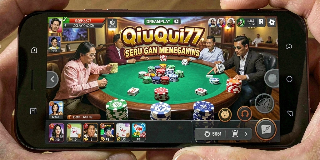 Tampilan gameplay QiuQiu yang seru dan mendebarkan.