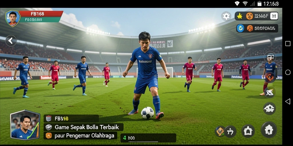Screenshot FB168 menunjukkan momen menegangkan dalam pertandingan sepak bola.