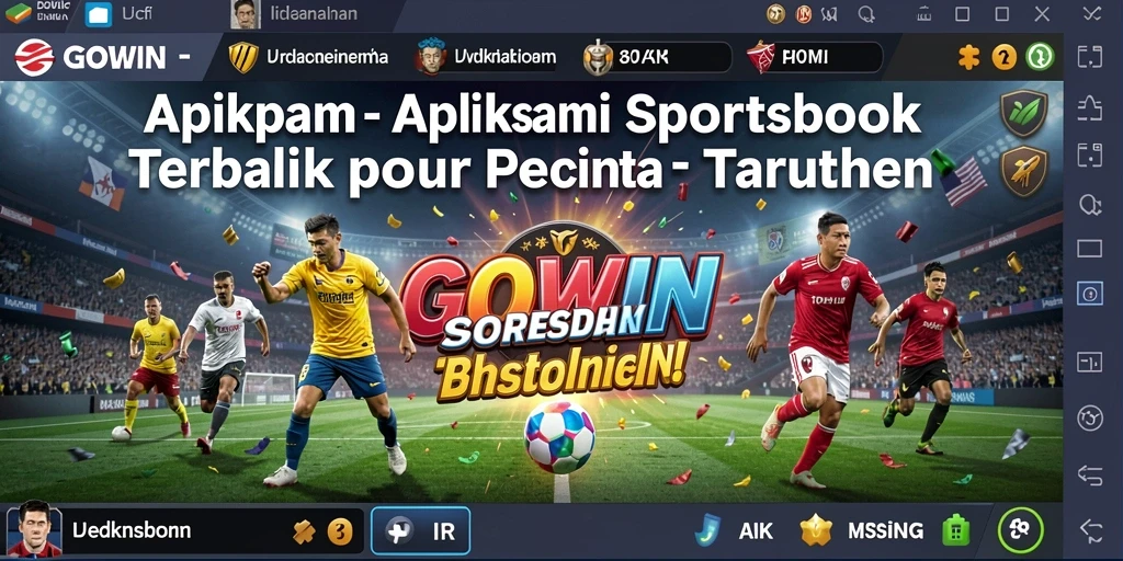 Tampilan utama GOWIN menampilkan berbagai pilihan taruhan olahraga.