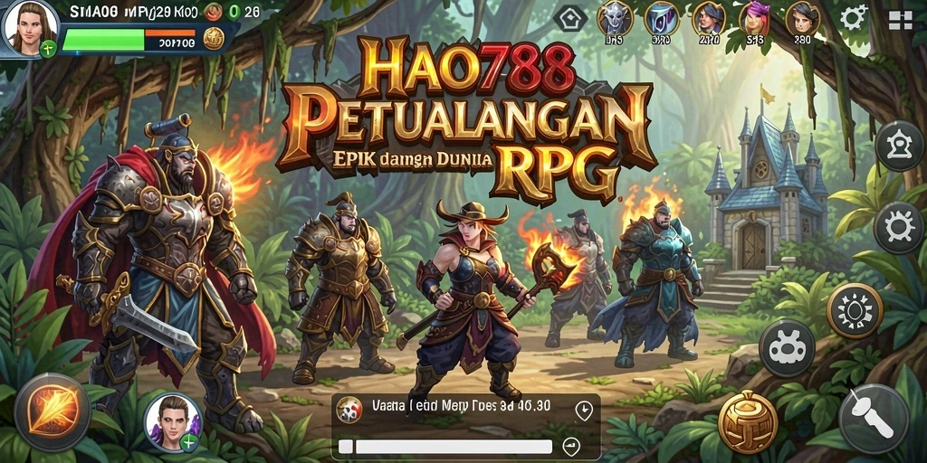 Screenshot menampilkan pertempuran epik dalam dunia HAO788.