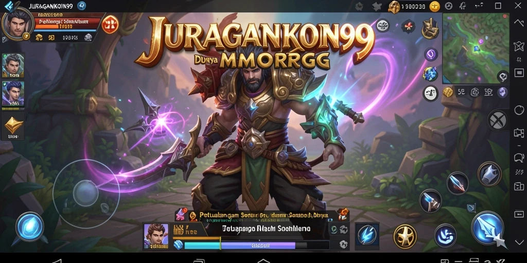 Tampilan gameplay epik dari JURAGANKOIN99 dengan aksi seru dan petualangan mendalam.