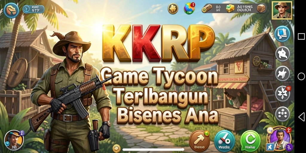 Screenshot gameplay KKRP menampilkan aksi membangun bisnis yang seru dan menantang.