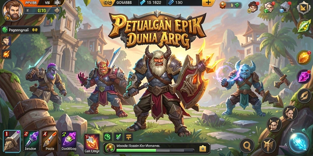 Tampilan gameplay mendebarkan dari PPV88 di dunia ARPG.