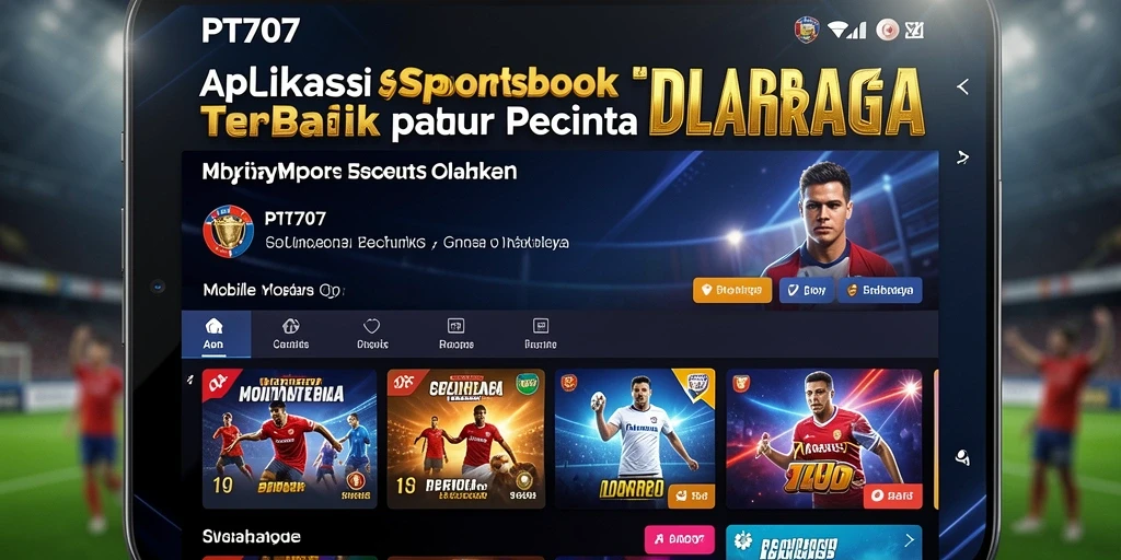 Tampilan menarik dari gameplay Sportsbook di aplikasi PT707.
