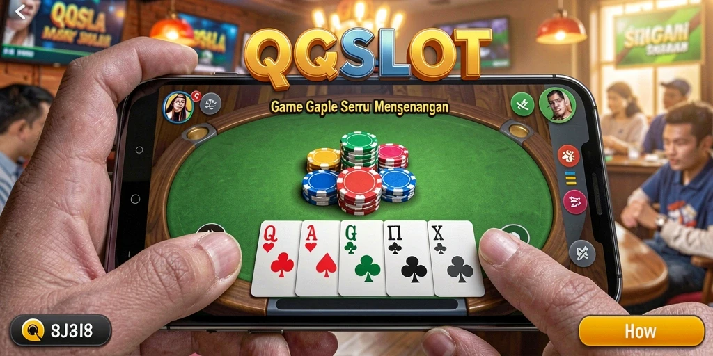 Tampilan gameplay seru QQSLOT dengan pemain Gaple lainnya.