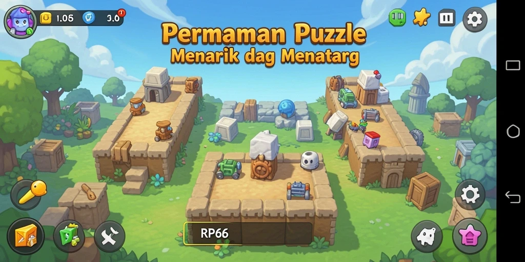 Screenshot gameplay RP66 yang menunjukkan puzzle menarik.