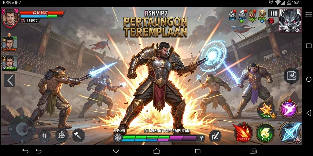 Tampilan gameplay seru di RSNVIP7 dengan pertempuran intens.