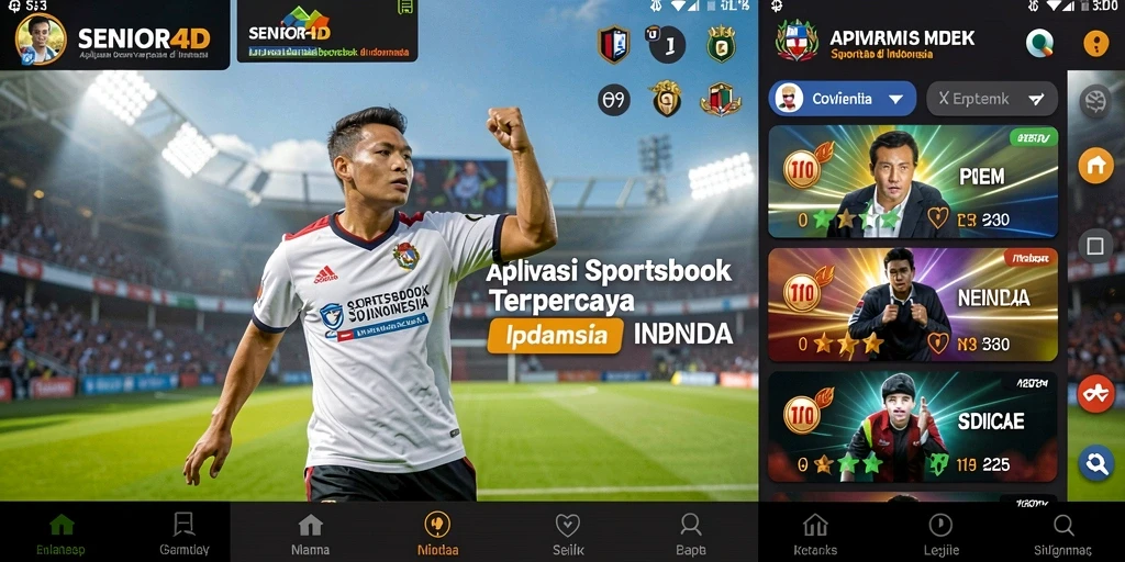 Tampilan gameplay SENIOR4D dengan fitur taruhan olahraga interaktif.