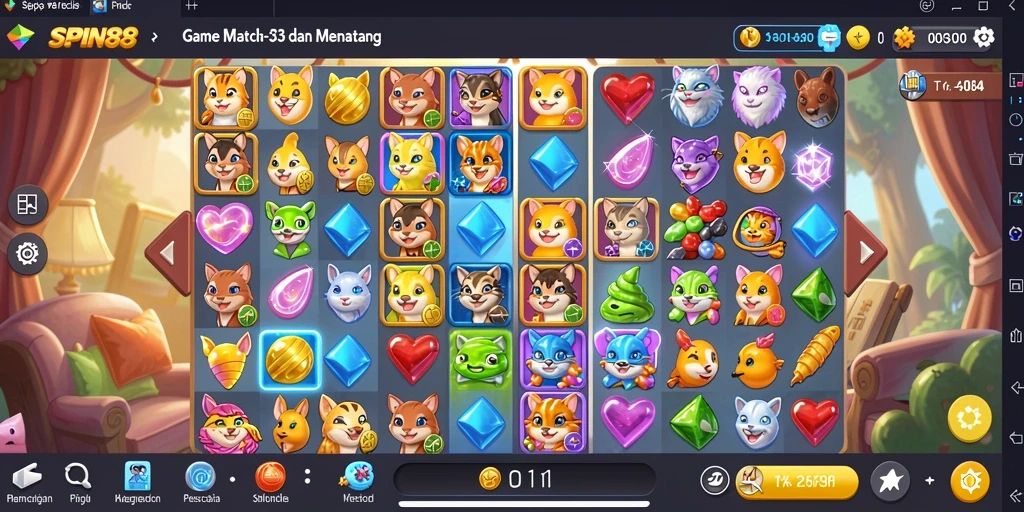 Gameplay SPIN88 yang seru dan menantang dalam kategori Match-3.