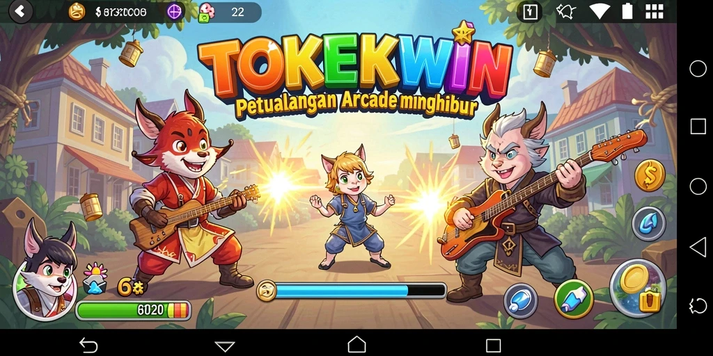 Tampilan gameplay seru dari TOKEKWIN yang penuh warna.