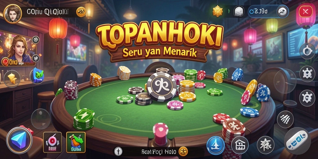 Screenshot utama TOPANHOKI menampilkan gameplay QiuQiu yang mendebarkan.