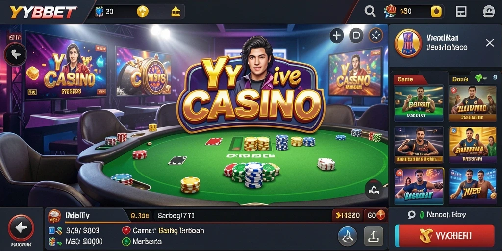 Tampilan gameplay Live Casino yang menarik dan interaktif dari YYBET.